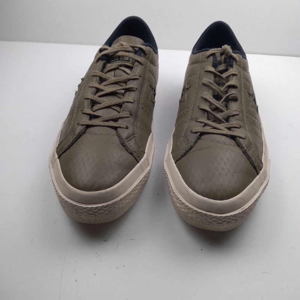 Men's Converse One Star Pro Leather Sneakers 153707C size 12  (Olive) Jute